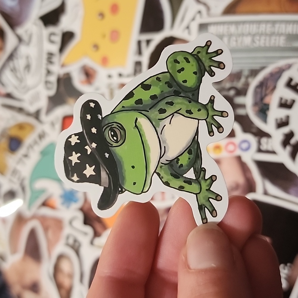 10/$10 Frog Vinyl Sticker